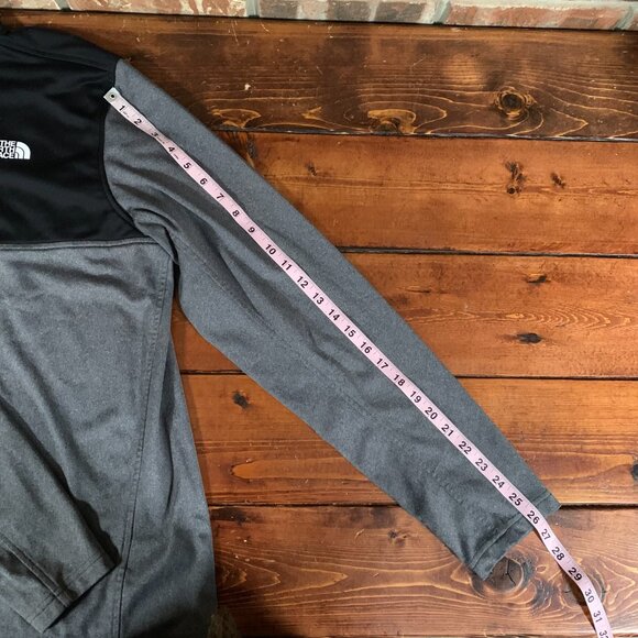 The North Face Men's Large Gray Black 1/4 Zip Pullover Long Sleeve Shirt EUC - Picture 12 of 12